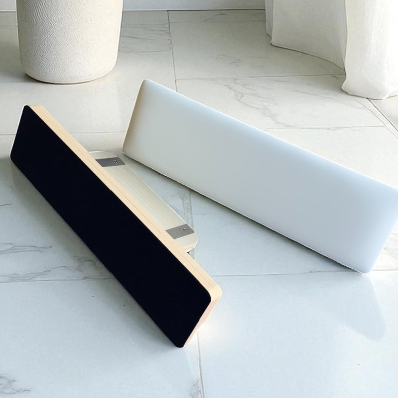 Image of Padded Footpad and Black Footboard inserts for Milaron Maple Studio Reformer machine