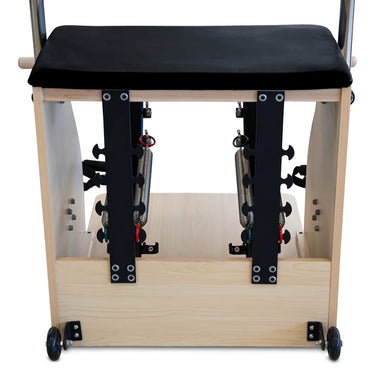 Back View Close Up of Reeplex Wunda Chair showing platform and springs