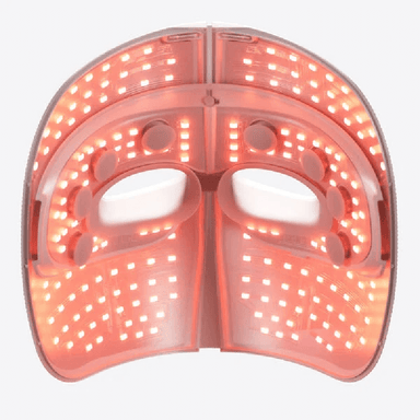 Inside view of the Theraface Mask showing internal red LED lights
