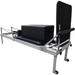 Angle Side View of ABCO Clinical Reformer with Aluminium frame and sitting box and jumpboard attached