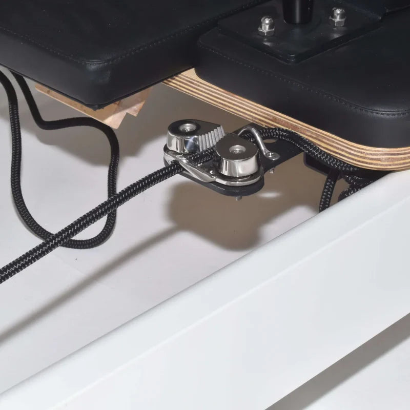 Close-up of a rope system for Core Collab Queen 2.0 reformer