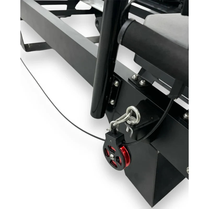 Close up of Pulley System for Core Collab Sculptformer Pilates Reformer on White Background