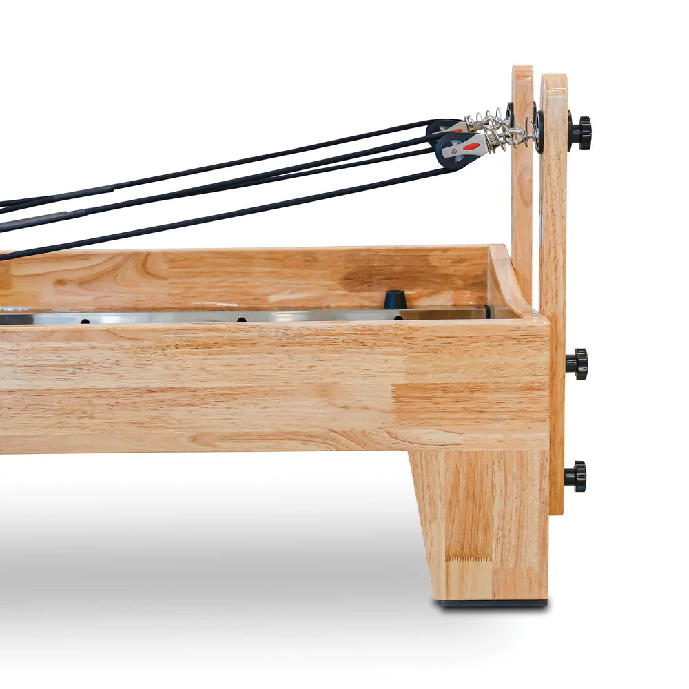 Close Up of Pulley Risers for the Impact Fitness Pilates Reformer in Oakwood
