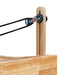 Front Close Up view of the pulley risers for the Impact Fitness Pilates Reformer in Oakwood