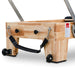Back view of Impact Fitness Pilates Reformer showing wheels
