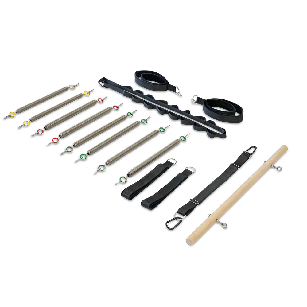 Half Trapeze Accessories including 8 springs, hand straps, and pull down bars