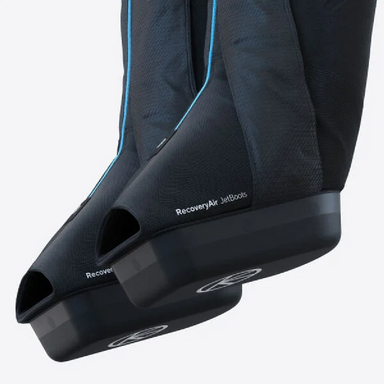 Side close up view of RecoveryAir JetBoots, showing sole and toe cut out