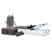 Angle Front View of Reeplex Flow Series Studio Reformer with Jump board in Dark Grey with White Aluminium Frame