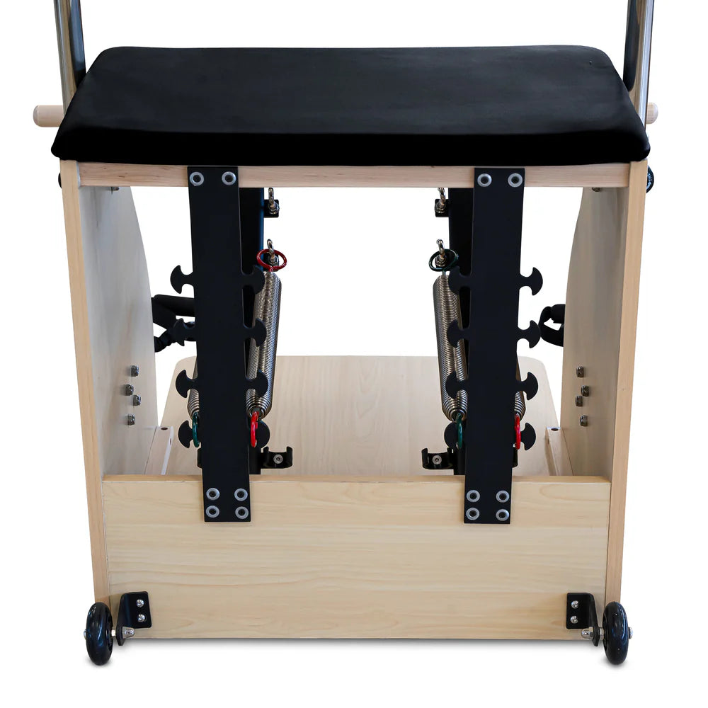 Back View Close Up of Reeplex Wunda Chair showing platform and springs